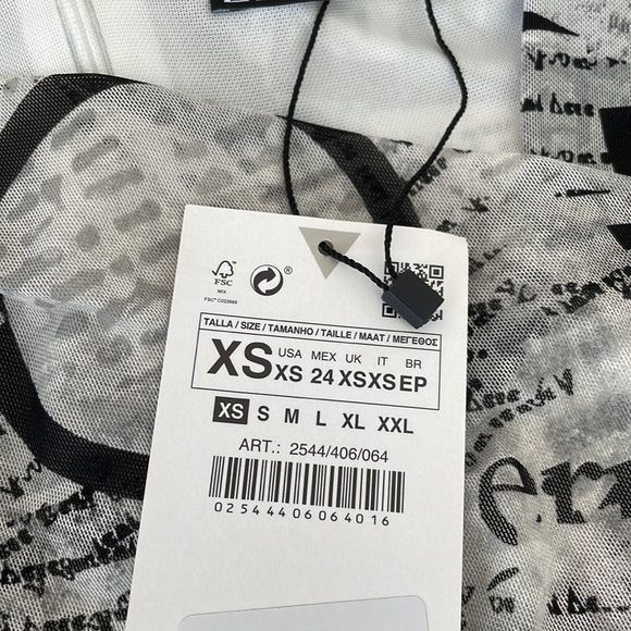 NWT ZARA Newspaper Dress - Picture 8 of 9